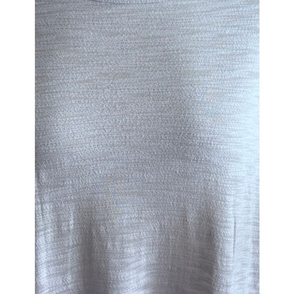 LC Lauren Conrad Woens XL Gray Tunic Top Polyester Rayon Lace Hem Bell Sleeve - Picture 4 of 10